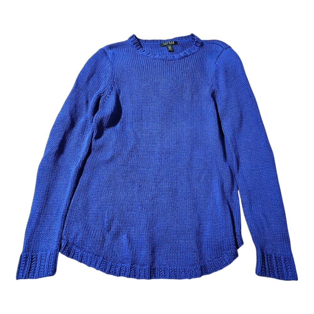 Lauren Ralph Lauren Royal Blue Knit Sweater Size Large
